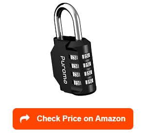 Puroma 2 Pack Combination Lock 4 Digit Outdoor