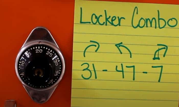 how to open a locker lock