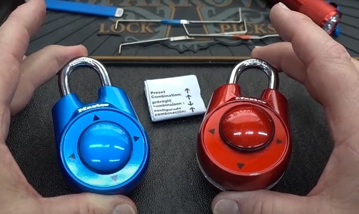 how to open a master lock speed dial