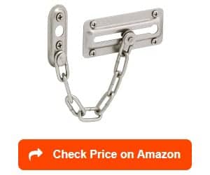 MroMax Home Safety Burglarproof Chain Door Guard Cold Rolled Steel Security Lock for Door and Home Security Silver Tone 2Pcs 