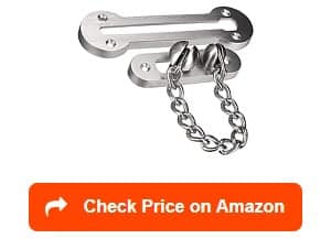 BHSKJSZ Door Chain Lock Heavy Duty Chain Door Lock as Secondary Door Chain Guard for Security Latch Guard Clasp for Home Hotel Office Reinforced Solid 304 Stainless Steel with Screws And tools 