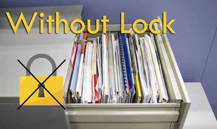 how to lock a file cabinet with no lock