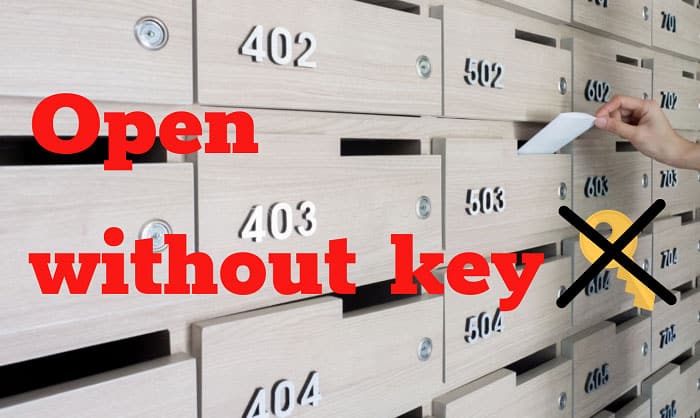 How to open a mailbox without keys and without damage 