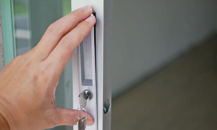 how to lock a sliding glass door from the outside