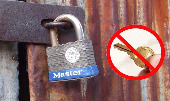 how to open a master lock without a key