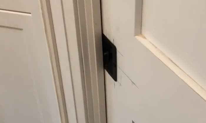 how to lock a door with a belt