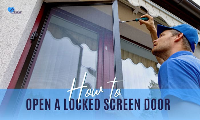 how to open a locked screen door