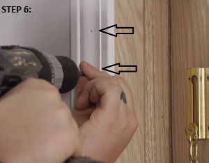 installing-chain-lock-on-door