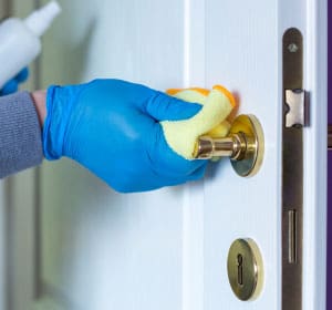 Cleaning-Door-brass-plated-door-knobs