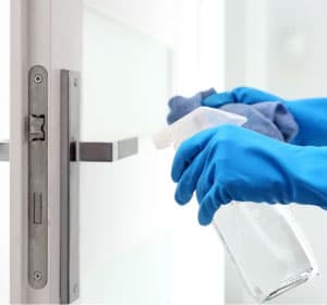 Cleaning-stainless-steel-door-handles